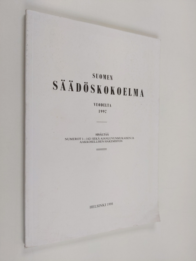 Suomen säädöskokoelma vuodelta 1997