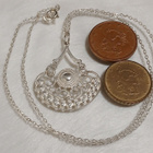 Vintage Design hopea filigraani riipus ketjulla MX 830 900S - pikkukuva 3