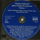 Takako Nishizaki • Plays Suzuki Evergreens CD - pikkukuva 4