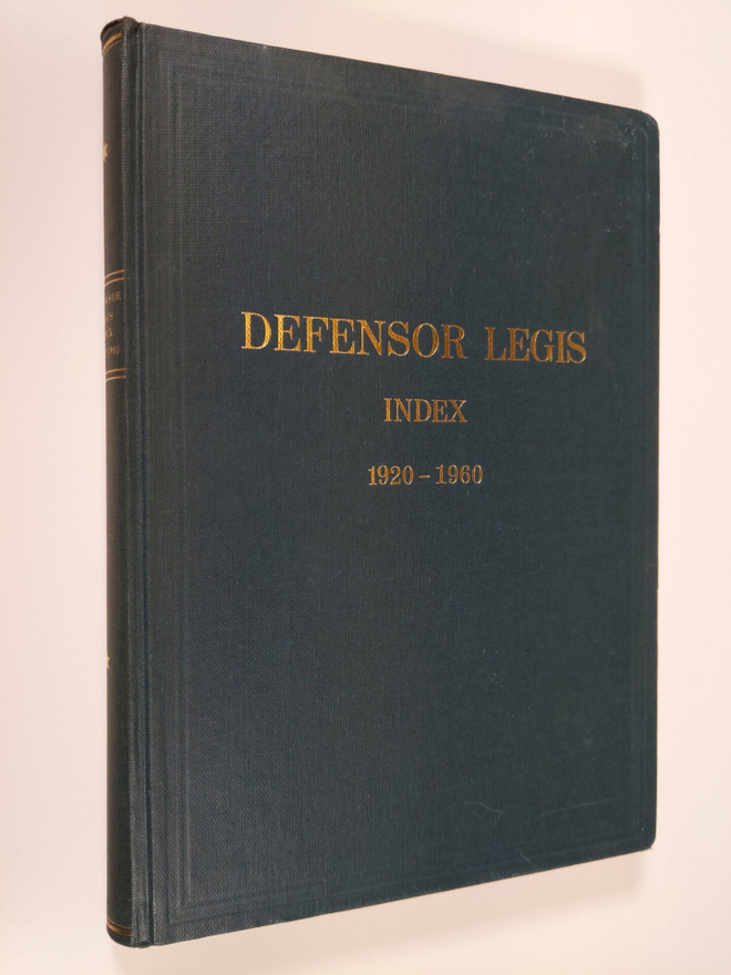 Marjatta (toim.) Seppälä : Defensor legis index 1920-1960