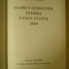 Päiviö Tommila: Suomen lehdistön levikki ennen vuotta 1860 - pikkukuva 2