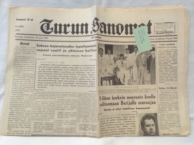 Turun Sanomat 16.7.1953