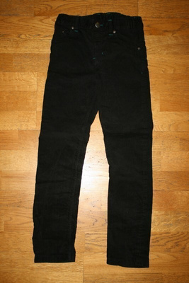 H&M mustat vakosametti / samettihousut 128
