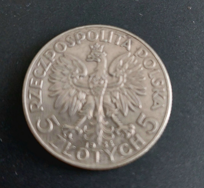 Puolan 5 zloty hop. kolikko