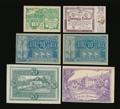Itävalta Notgeld 6 kpl, erä 36