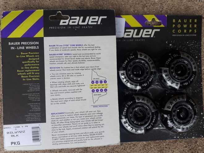 Rullaluistin pyörät Bauer 72 mm 78A ***UUDET***
