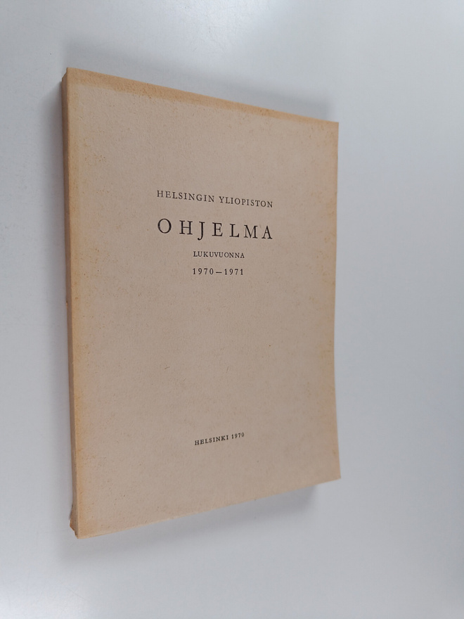 Helsingin yliopiston ohjelma vuonna 1970-1971