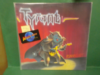 TYRANT - RUNNING HOT EX+/EX+ SAKSA 1986 LP