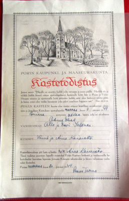 Kastetodistus 1949