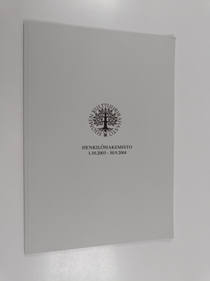 Suomen kulttuurirahaston henkilöhakemisto 1.10.2003-30.9....