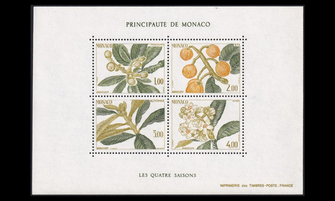 Monaco 1689-92BL29 ** Neljä vuodenaikaa luonto (1985)
