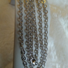 Uusi. Upea 925 hopeinen paksu kuvioketju  70 cm. IceSilver - pikkukuva 2
