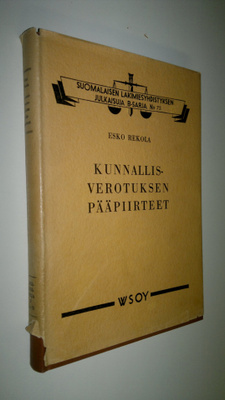 Esko Rekola : Kunnallisverotuksen pääpiirteet