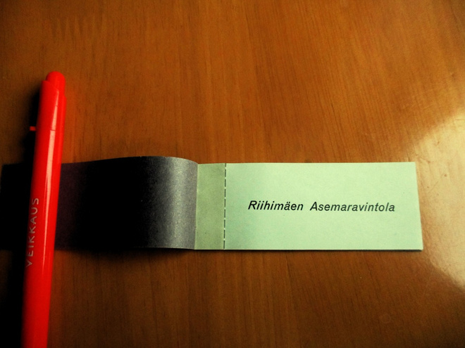 1935 (n) Riihimäki asemaravintola ateriakuponkivihko