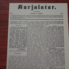 Karjalatar ensimmäinen numero 2.10.1874 näköispainoksena - pikkukuva 1
