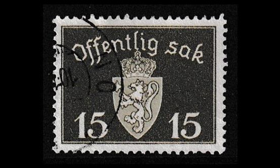 Norja 36 o Virkamerkki 15 öre (1939)