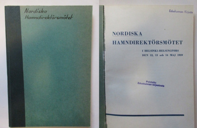 Nordiska hamndirektörsmötet 1959 Eduskunnan kirjasto