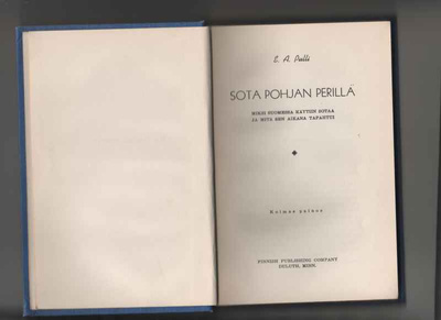 Pulli: Sota Pohjan perillä, Duluth(Minn.)Finn Publis Co 1940