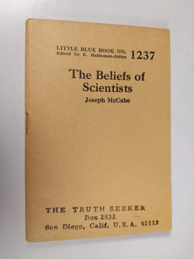 Joseph McCabe : The Beliefs of Scientists