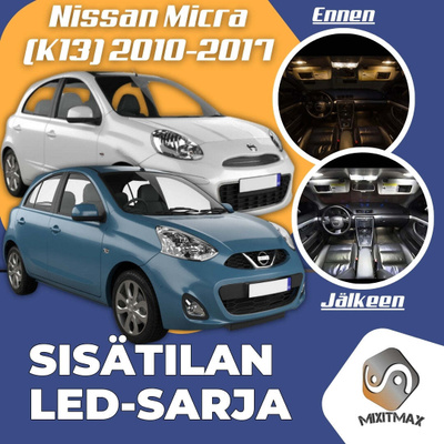 Nissan Micra (K13) Sisätilan LED-sarja 5-osainen