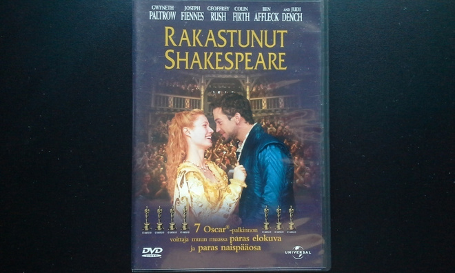 DVD: Rakastunut Shakespeare (Gwyneth Paltrow 1998/2004)