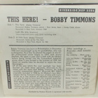 BOBBY TIMMONS: THIS HERE!  (7" EP) - pikkukuva 2