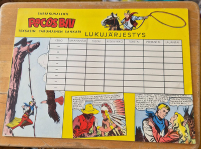 Pecos bill lukujärjestys vanha