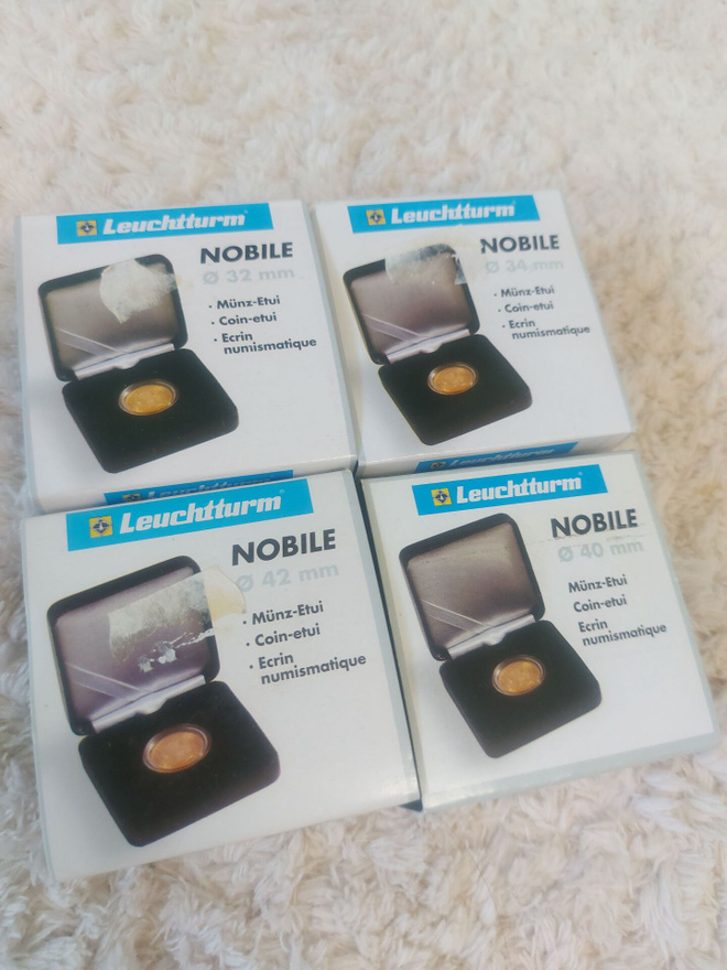 Leuchtturm NOBILE -kolikkokotelo 4 kpl (32, 34, 40, 42mm)