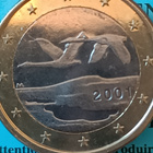 Suomi 1€ 2001 pieniä valu vikoja - pikkukuva 3