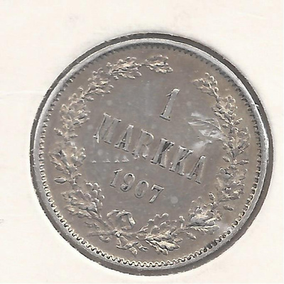 1893 1 mk hopeaa