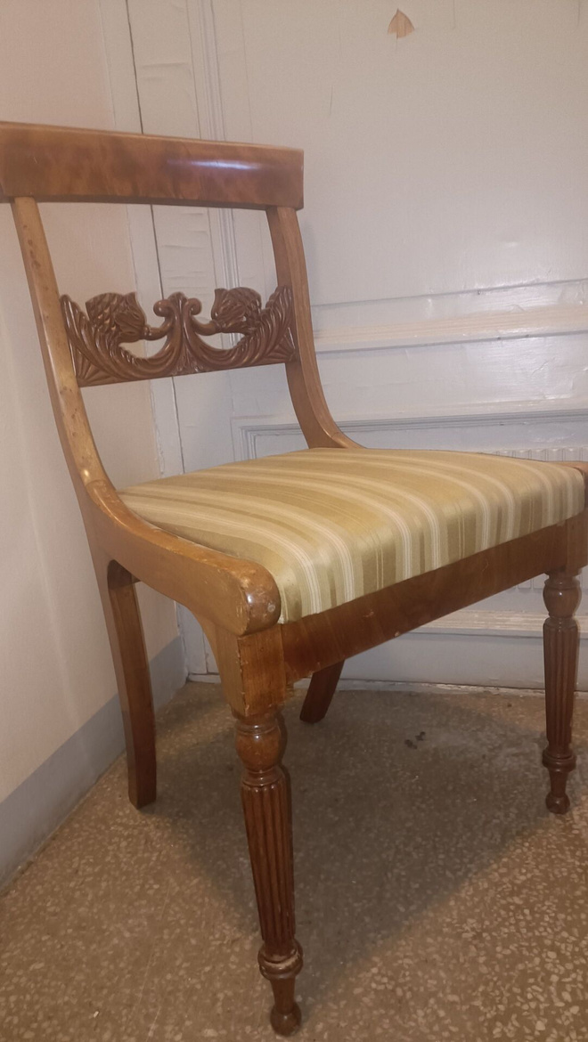 Antiikki Biedermeier Tuoli Venäjä 1900-alku