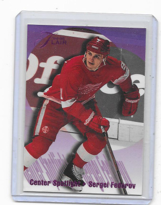 1994-95 Fleer Centre Spotlight #2 Sergei Fedorov , Detroit