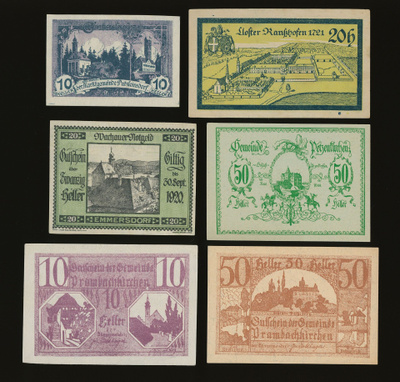 Itävalta Notgeld 6 kpl, erä 40