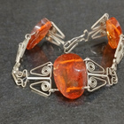 Vintage filigraani meripihka rannekoru Amber - pikkukuva 1