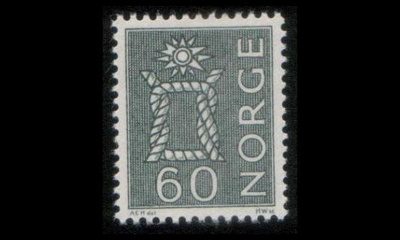 Norja 484 ** Merimiessolmu 60 öre harmaa (1962)