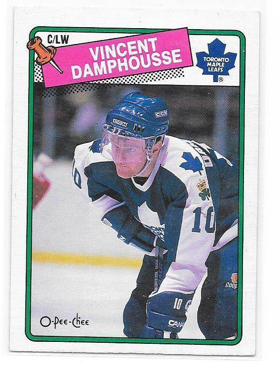 1988-89 OPC #207 Vincent Damphousse Toronto Maple Leafs