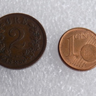 1 euro cent 2007 + 2 öre 1889 norway - pikkukuva 1
