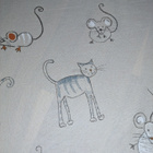 Kissa ja hiiri kangas 420x142cm - pikkukuva 5