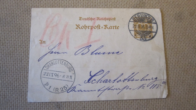 Ehiökortti Saksa 1896 - loistoleima