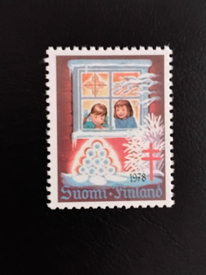1978 tub joulumerkki lapset ikkunassa**