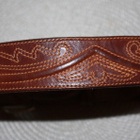 Nahkavyö ruskea reiät 64 - 75 cm alueella Made in Italy - pikkukuva 1