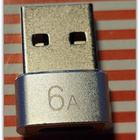 6A Type C naaras - USB A uros OTG-sovitin / USB-C-muunnin - pikkukuva 1