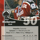 Jääkiekko n:o 173 MATT NICKERSON Ässät PORI - pikkukuva 2