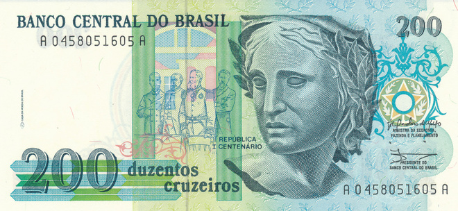 Brazil 200 Cruzeiros P229 #79