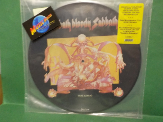 BLACK SABBATH - S/T EX+ ITALIA 2003 PICTURE VINYL 12"