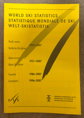 FIS WORLD SKI STATISTICS 1924-2007