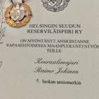 Ansiomerkki 1lk Reserviläispiiri Helsinki Kenraali Hopea N 4 - pikkukuva 2