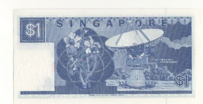 Singapore  1 Dollari , 1987, pakkasileä.
