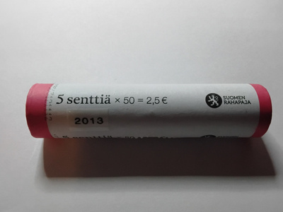 Suomi 5 cent 2013 unc rulla