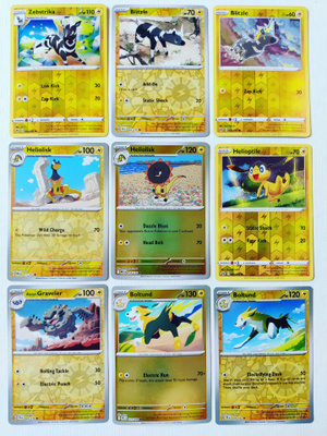 Pokemon Reverse Holo kortteja 9kpl